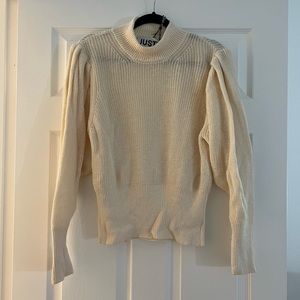 Just Female Sophie High Neck Knit 100% Linen Sweater, Size L